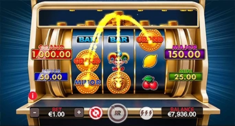 Roaring Coins coin symbols landing across all three reels