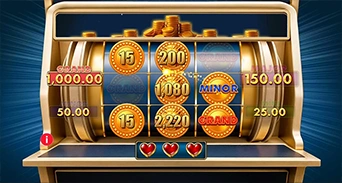 Roaring Coins MINI MINOR MAJOR and GRAND prize symbols